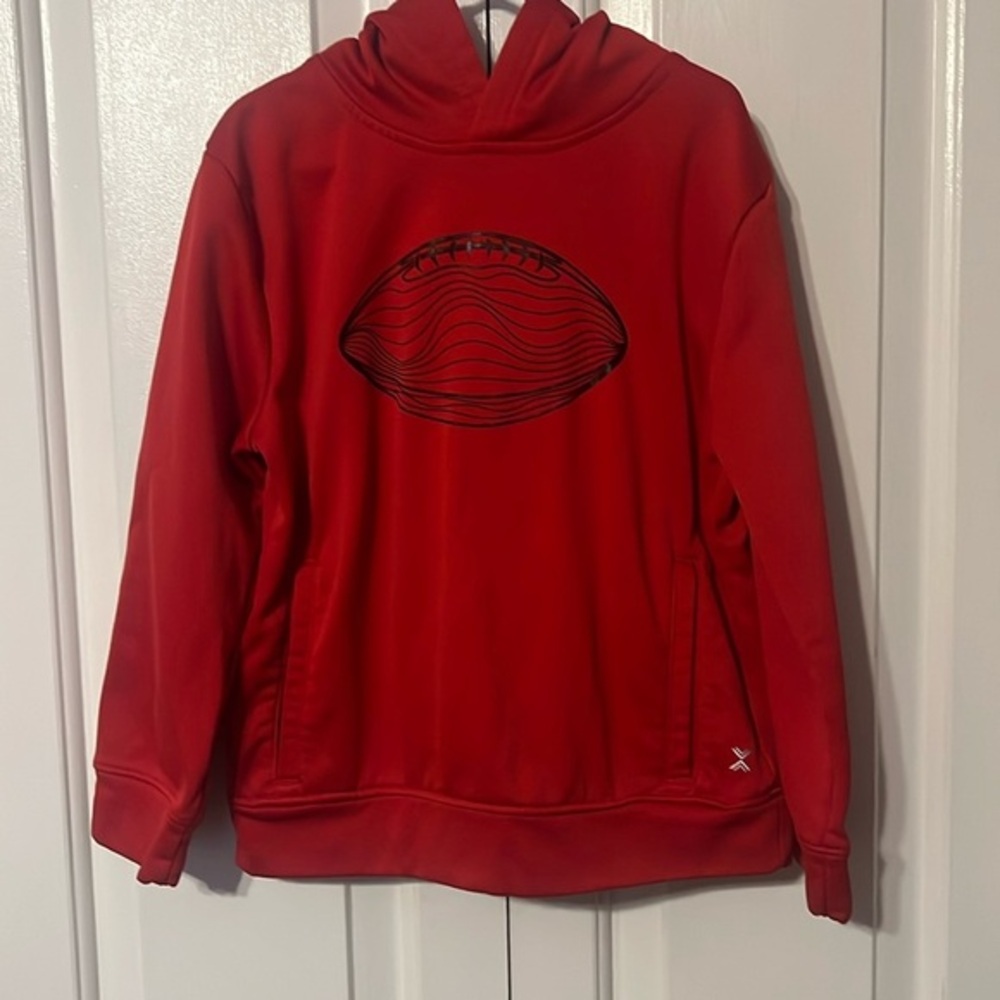 Youth boys Xersion Quick-Dri Red Football Hoodie XS